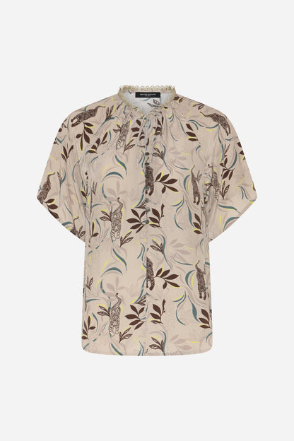 Bruuns Bazaar - Barcella BB Karly Blouse - Black Tiger Print