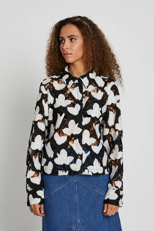 Bruuns Bazaar - BellflowerBBFeruze Shirt - Black/White