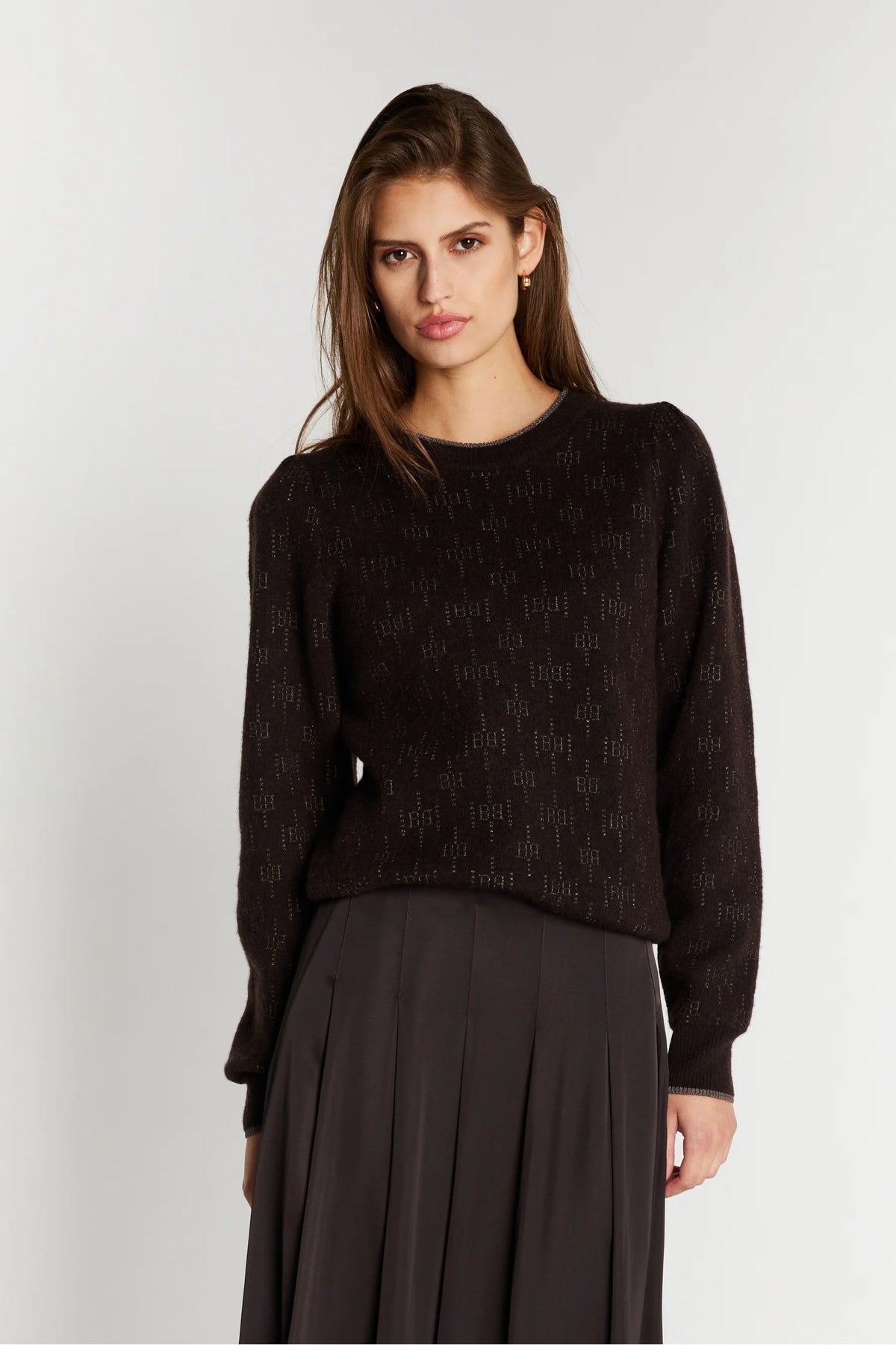 Bruuns Bazaar - Chalina Elesa knit - Dark Brown
