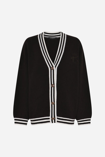 Bruuns Bazaar - ChalinaSira knit cardigan - Dark Brown