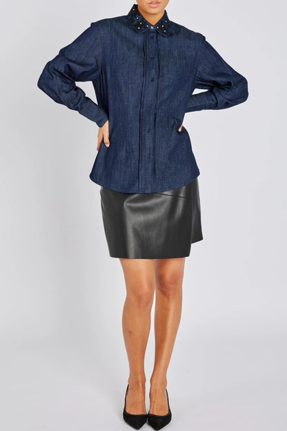 Bruuns Bazaar - Chambra Siwa shirt - Denim Blue