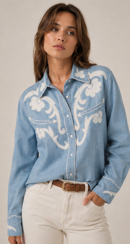 Maison Hotel - Frankie Shirt - Blue Mustang