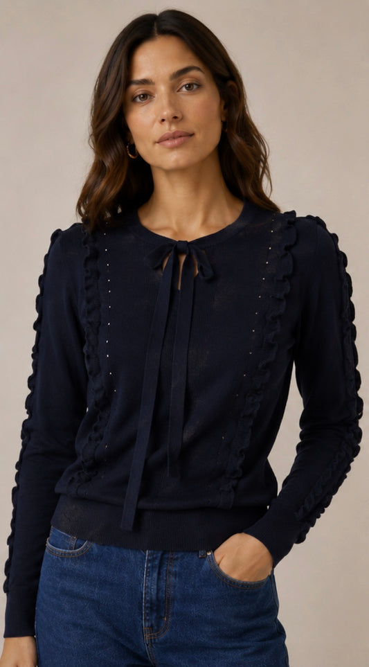 SUM-KnitBowNeckPullover-FrontView