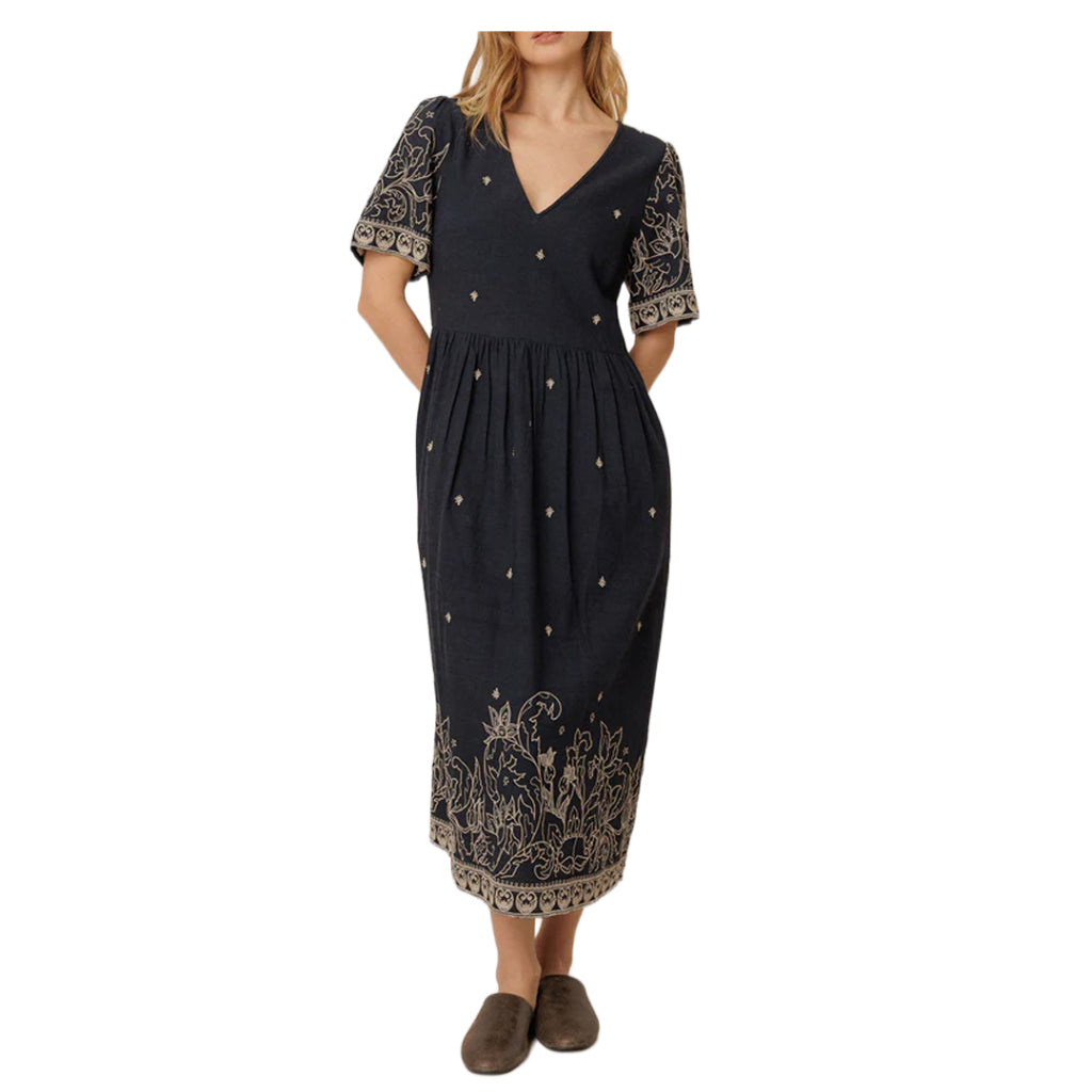 Indi & Cold - Embroidered Dress - Marino