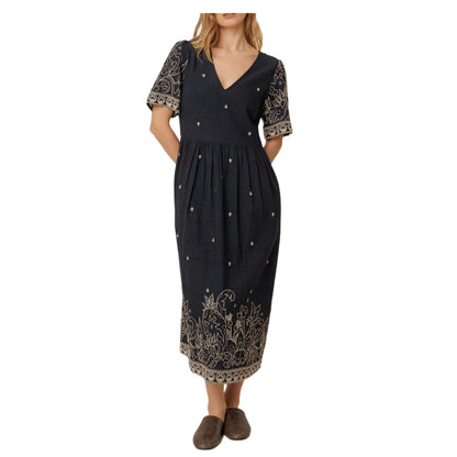 Indi & Cold - Embroidered Dress - Marino