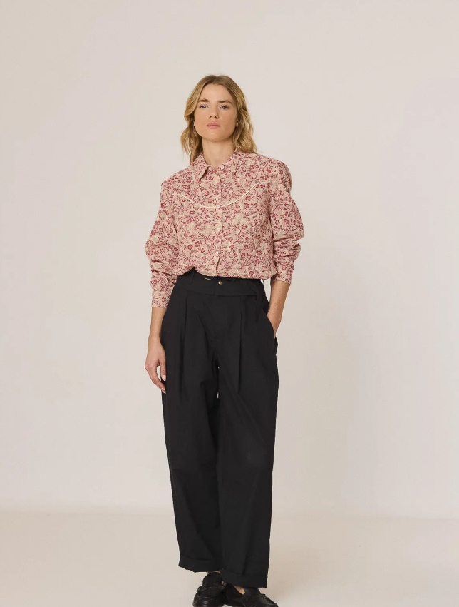 Indi & Cold - Western Flore Shirt - Rojo