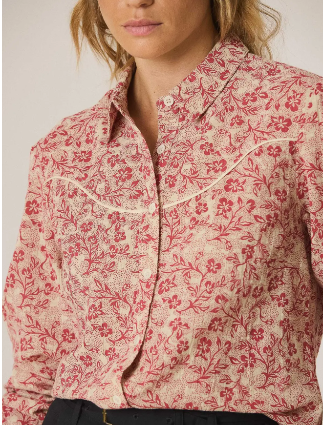 Indi & Cold - Western Flore Shirt - Rojo