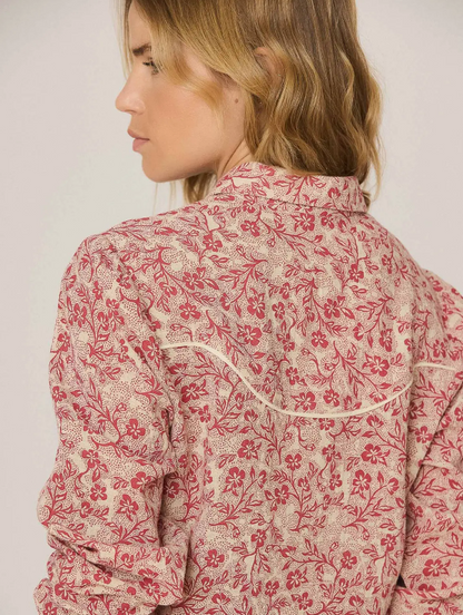 Indi & Cold - Western Flore Shirt - Rojo
