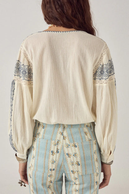 Maison Hotel - Claudia Blouse - Indigo Poet