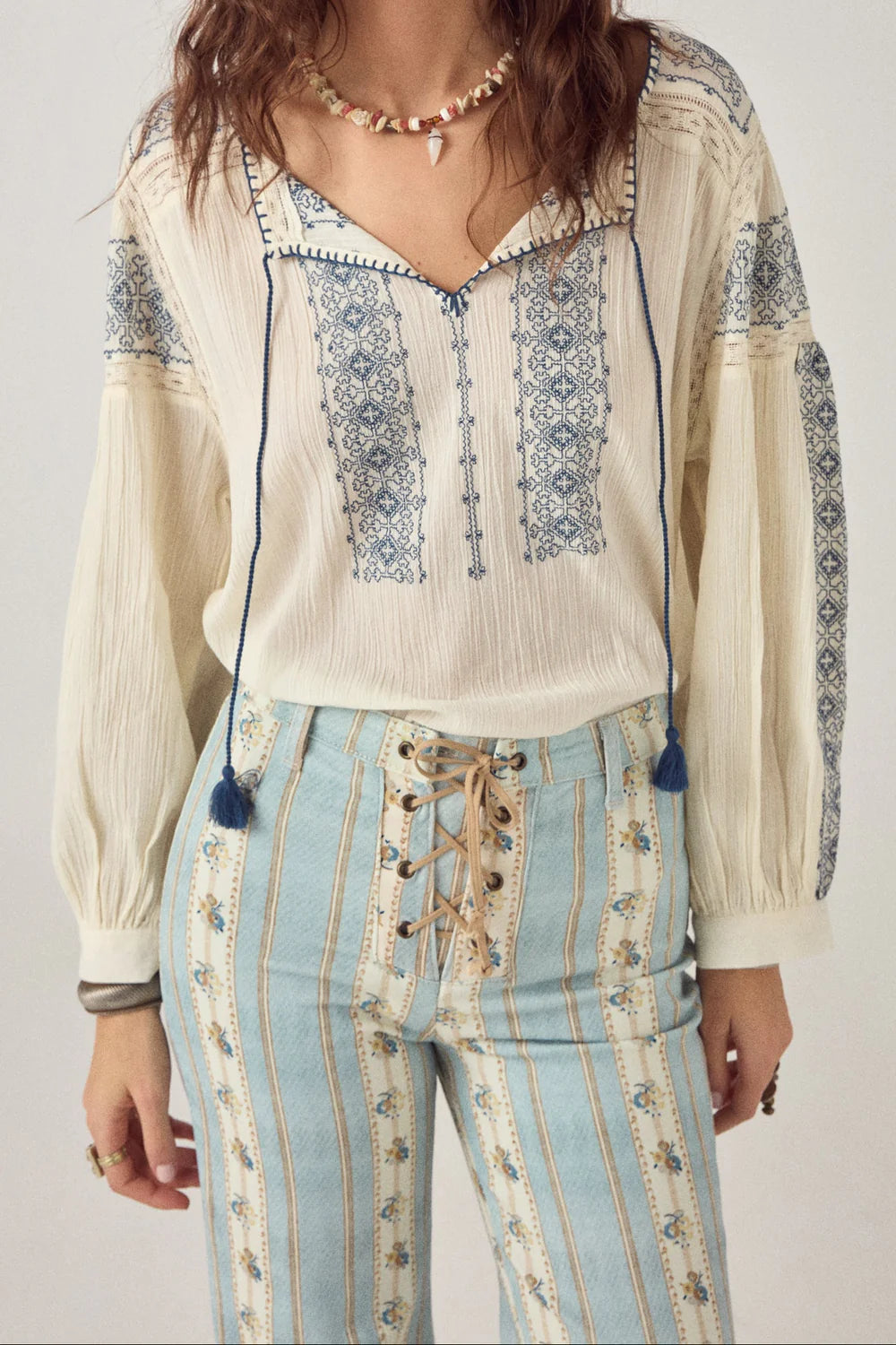Maison Hotel - Claudia Blouse - Indigo Poet