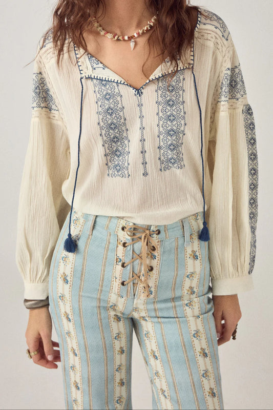 Maison Hotel - Claudia Blouse - Indigo Poet