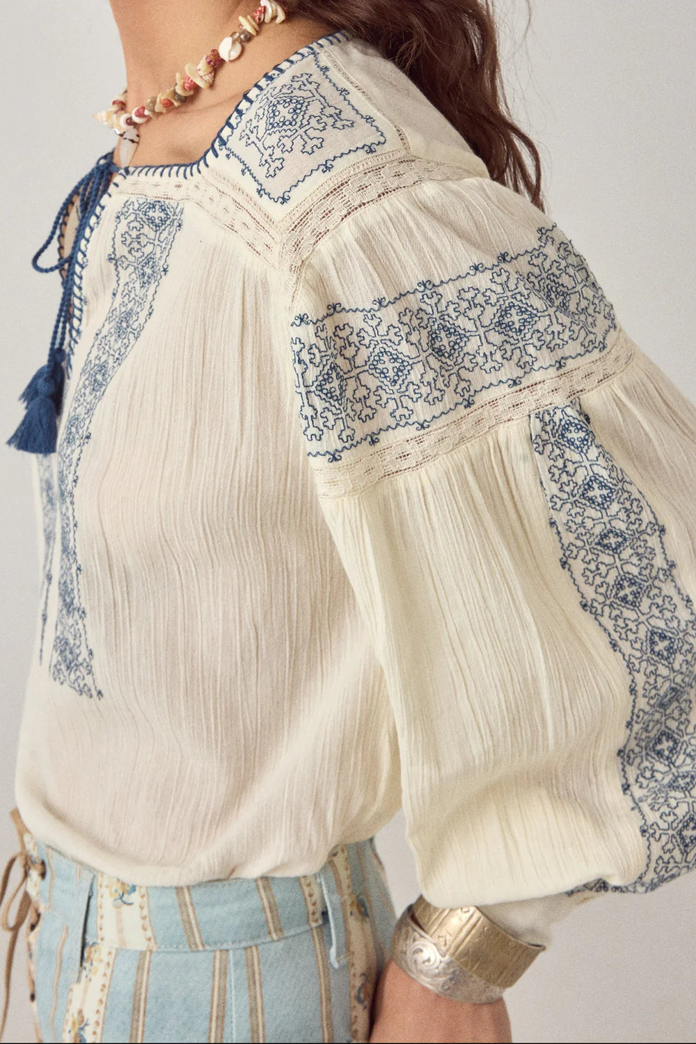 Maison Hotel - Claudia Blouse - Indigo Poet
