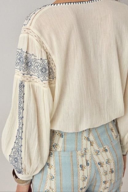 Maison Hotel - Claudia Blouse - Indigo Poet