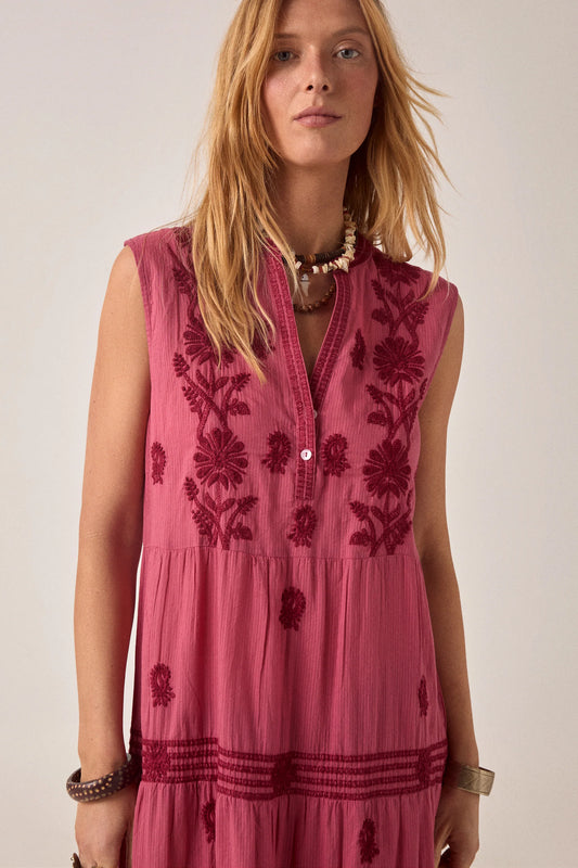 Maison Hotel - Lili Sleeveless Dress - Clavel Framboise