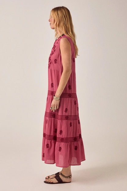 Maison Hotel - Lili Sleeveless Maxi Dress - Clavel Framboise