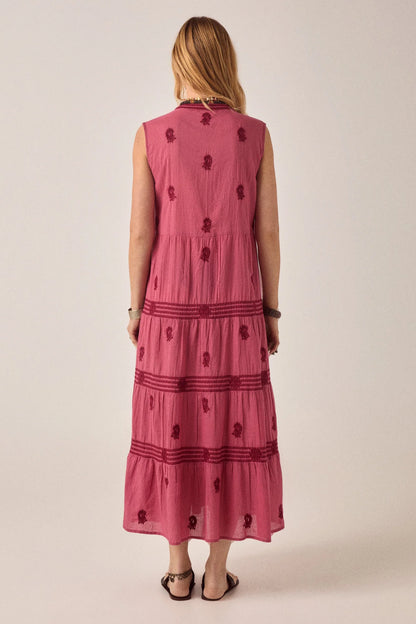 Maison Hotel - Lili Sleeveless Maxi Dress - Clavel Framboise