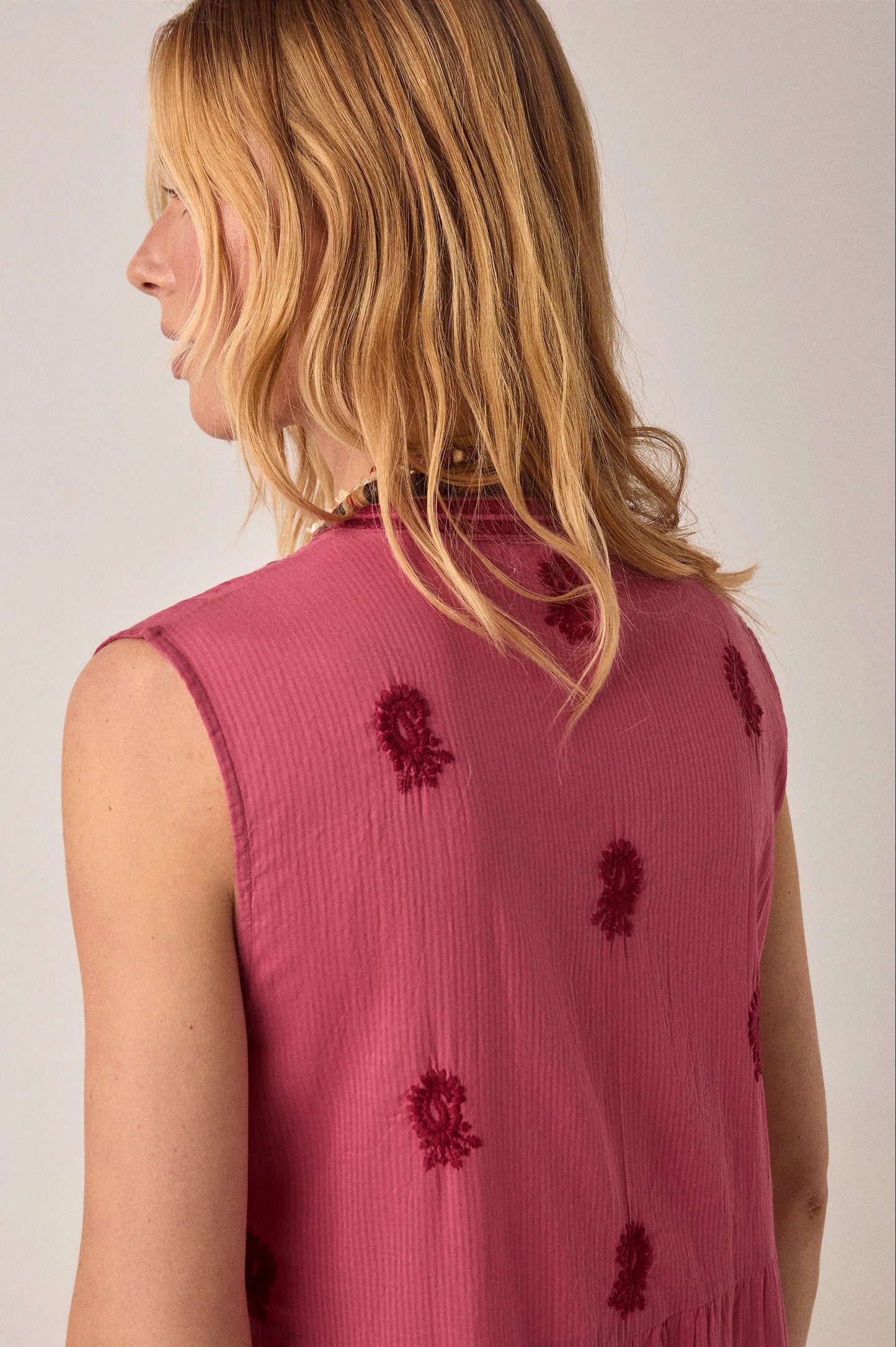 Maison Hotel - Lili Sleeveless Maxi Dress - Clavel Framboise