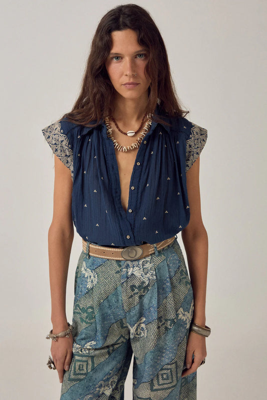 Maison Hotel - Karina Sleeveless Shirt - Deep River