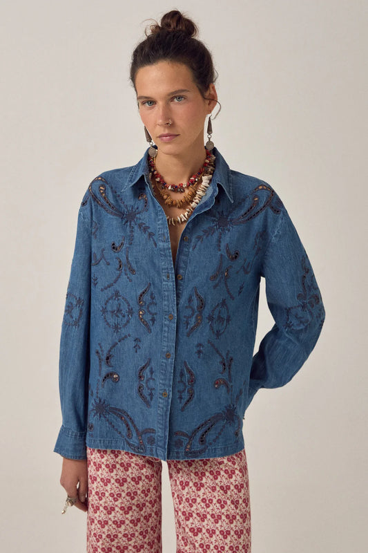 Maison Hotel - Stella Shirt Constellation - Blue Denim