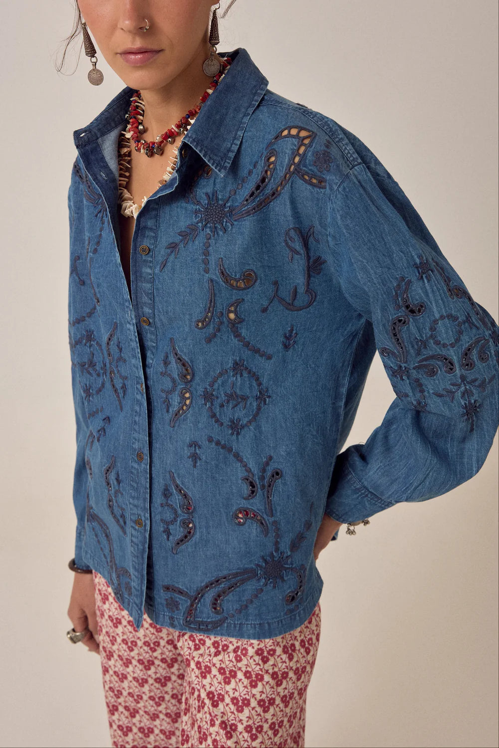 Maison Hotel - Stella Shirt Constellation - Blue Denim