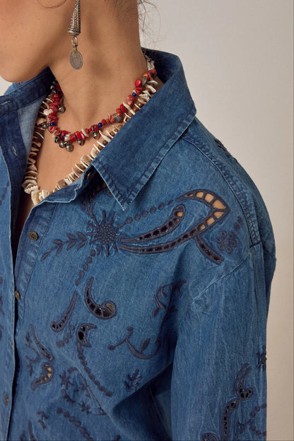Maison Hotel - Stella Shirt Constellation - Blue Denim