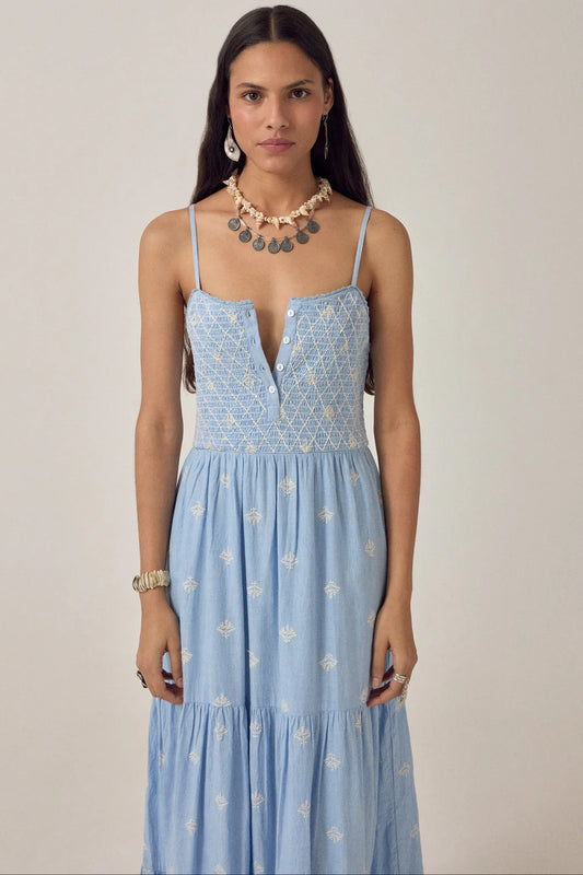Maison Hotel - Etta Sleeveless Dress - Sky Blues
