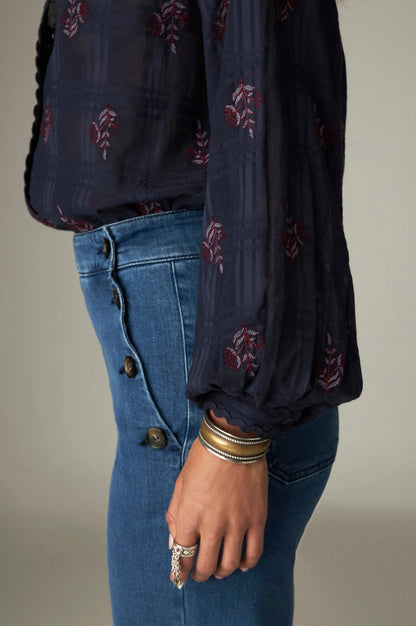 Maison Hotel - Sabine Blouse - Blue Granada
