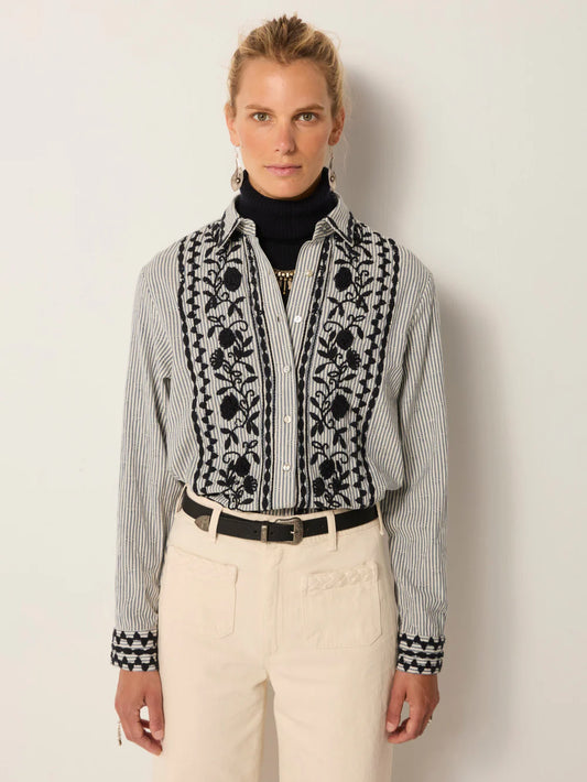 Maison Hotel - Amanda Blouse Laberynth - Azzurro