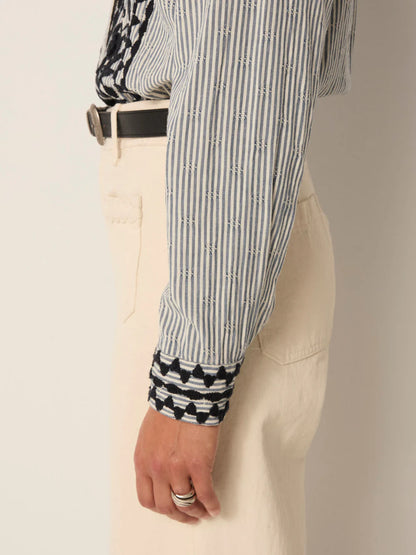 Maison Hotel - Amanda Blouse Laberynth - Azzurro