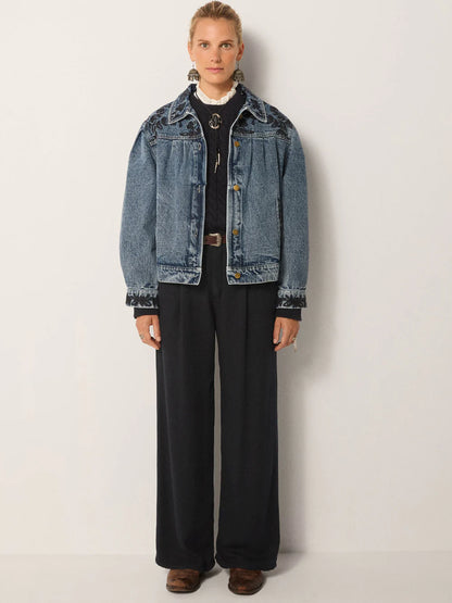 Maison Hotel - Wesley Jacket With Built-In Vest - Western Blue