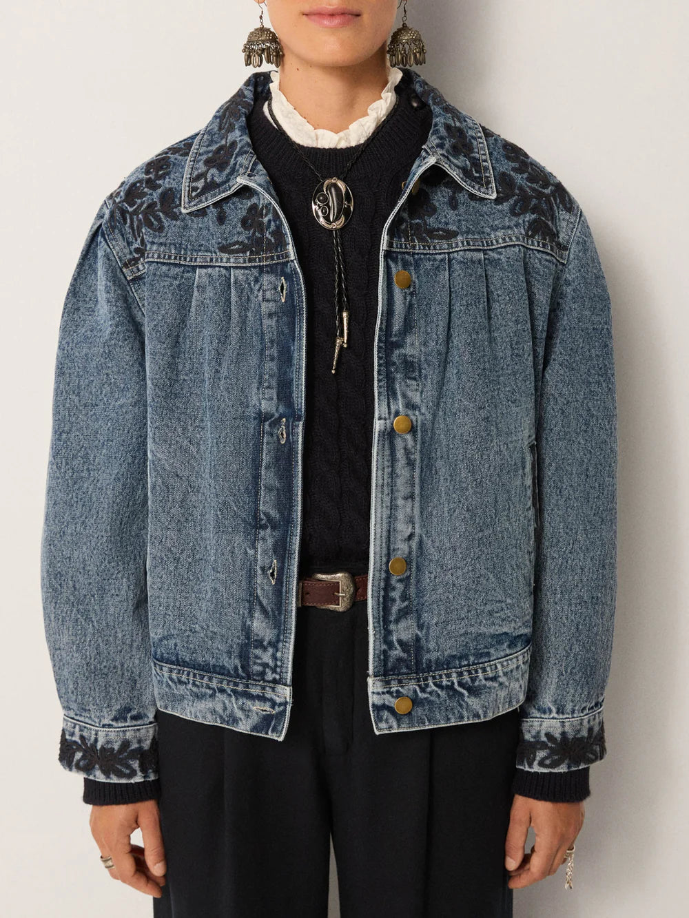 Maison Hotel - Wesley Jacket With Built-In Vest - Western Blue