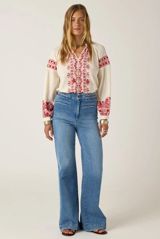 Maison Hotel - Antonella Blouse - Red Cranberry