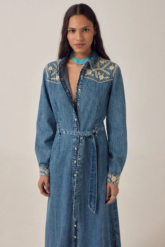 Maison Hotel - Amelia Dress - Blue Haze