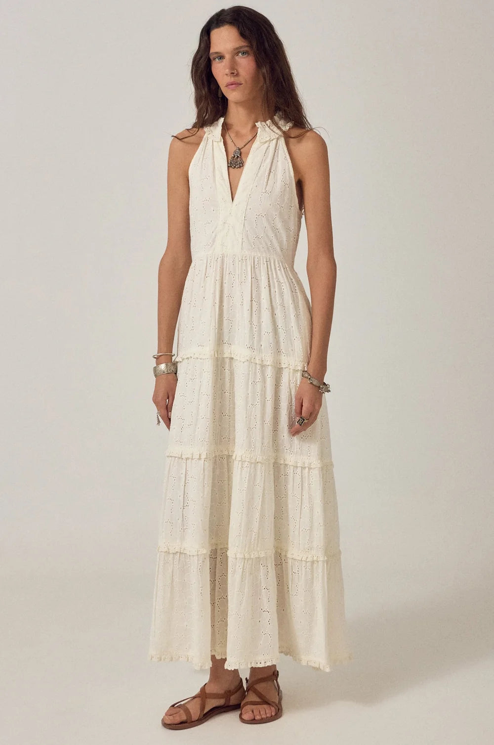 Maison Hotel - Luigi Sleeveless Dress - Blanc Bohème