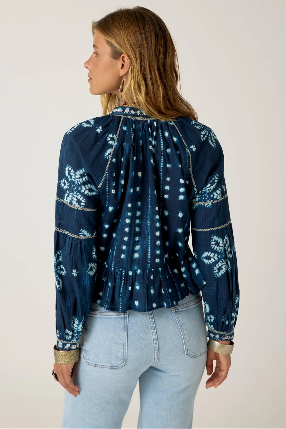 Maison Hotel - Sora Blouse - Ocean Ink