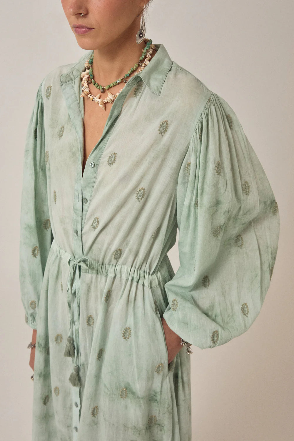 Maison Hotel - Freya Dress - Mineral Jade