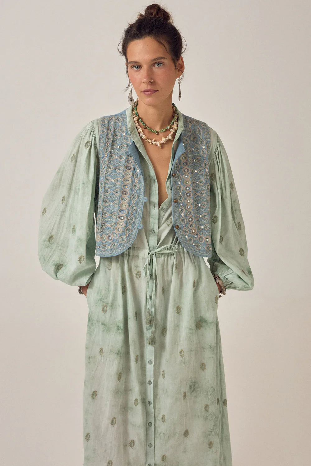 Maison Hotel - Freya Dress - Mineral Jade