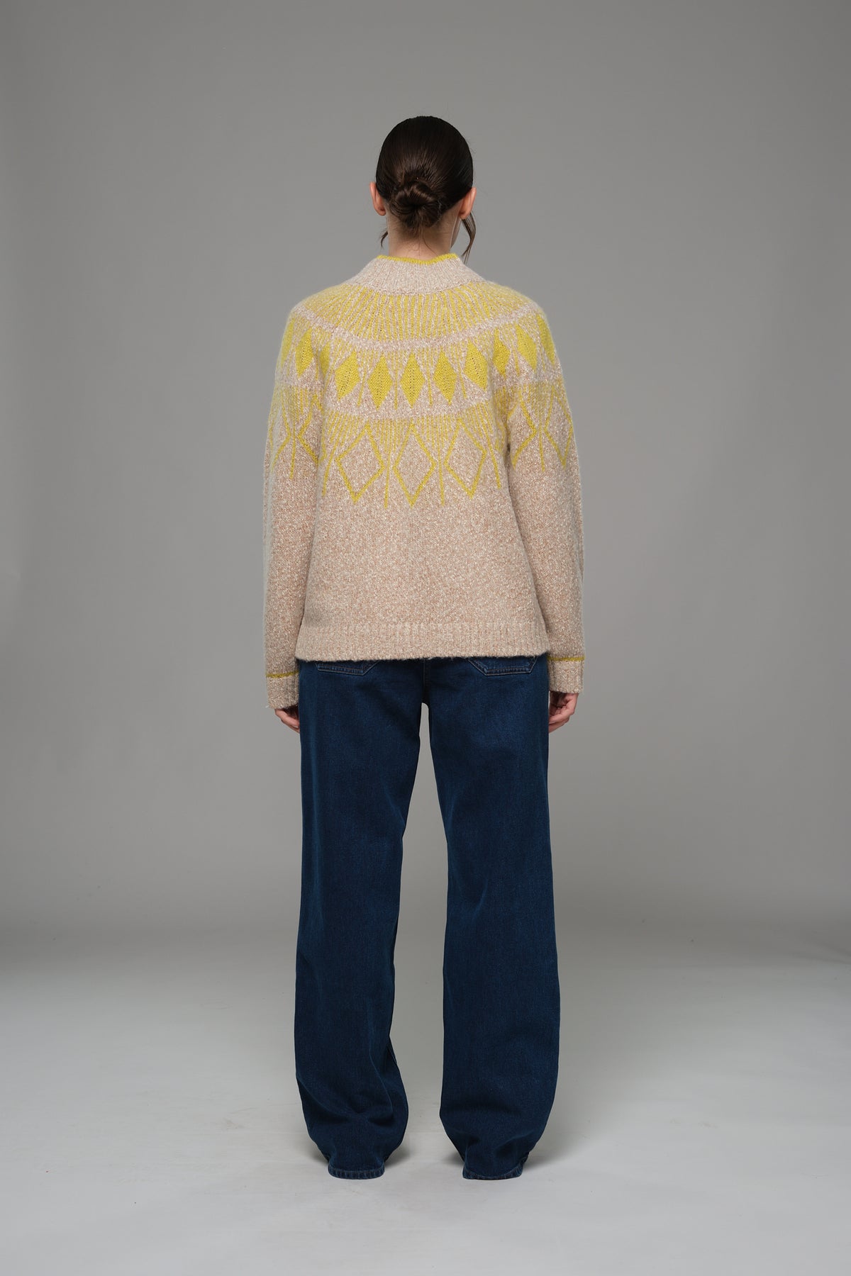 Mat de Misaine - Tindra sweater - Jacquard Anis