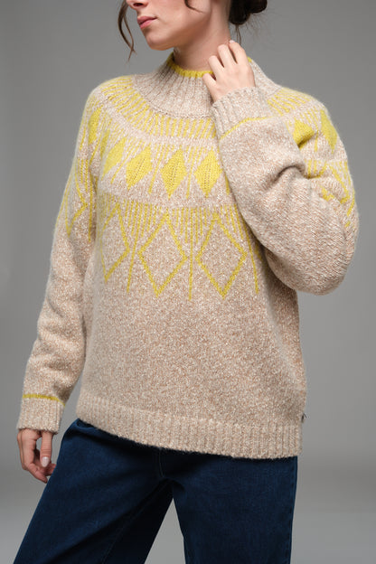 Mat de Misaine - Tindra sweater - Jacquard Anis