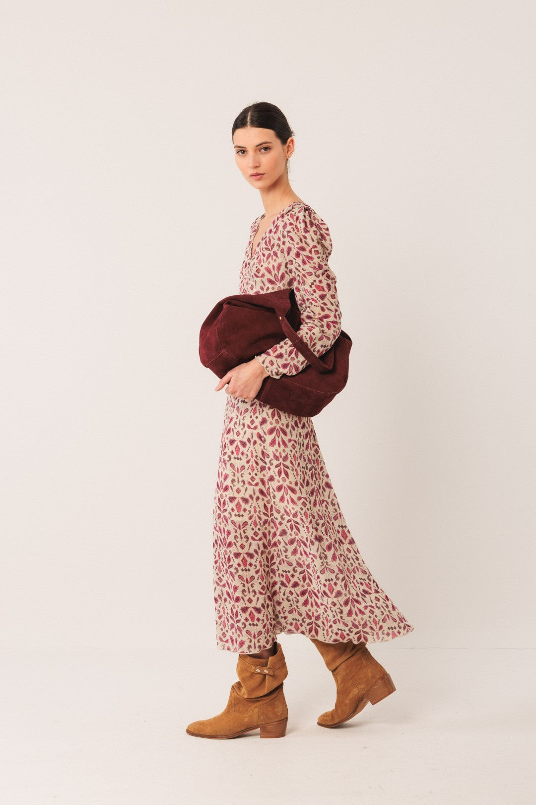 SPLIT LEATHER TOTE BAG