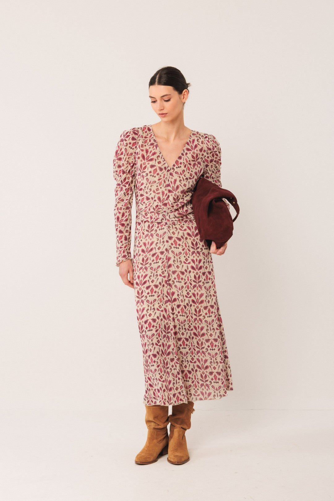 SPLIT LEATHER TOTE BAG