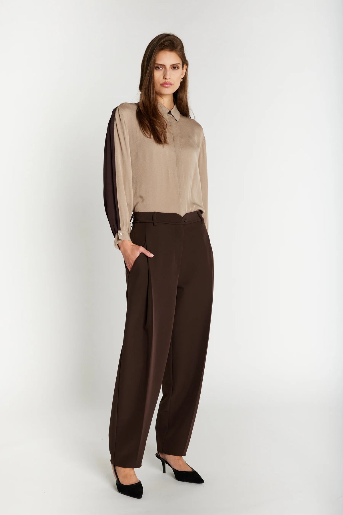 Bruuns Bazaar - RubySus Jonat pants - Dark Brown