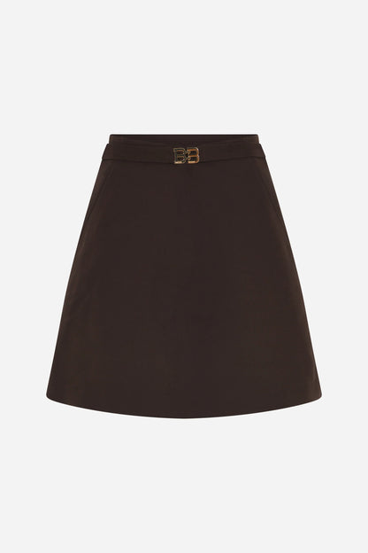 Bruuns Bazaar - RubySusOenne skirt - Dark Brown