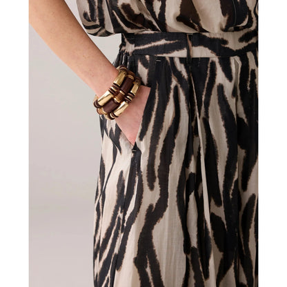 Summum - Quinty Pants - Faded Zebra Print