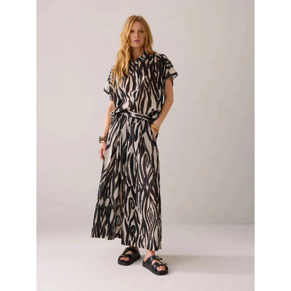 Summum - Quinty Blouse - Faded Zebra Print