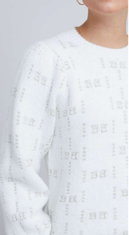 Elsa Sweater with Metallic Embroidery