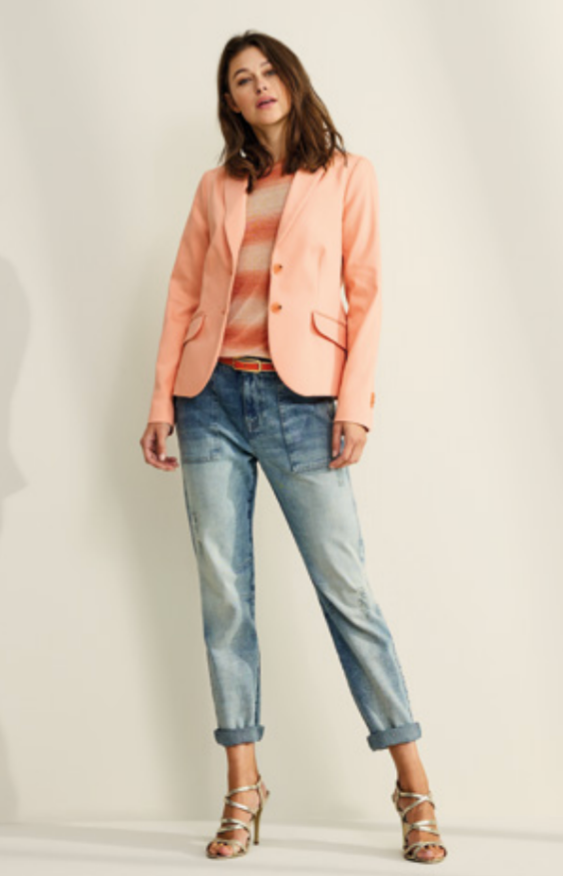 Tapered jeans soft indigo denim