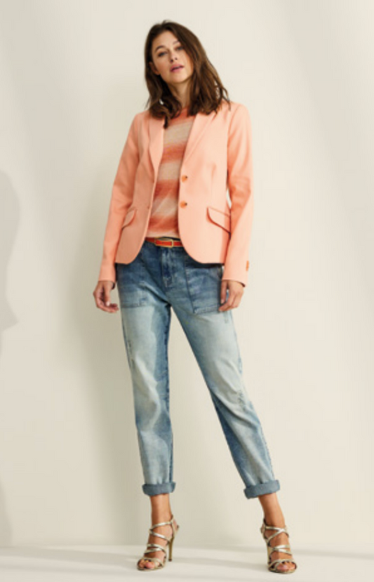 Tapered jeans soft indigo denim