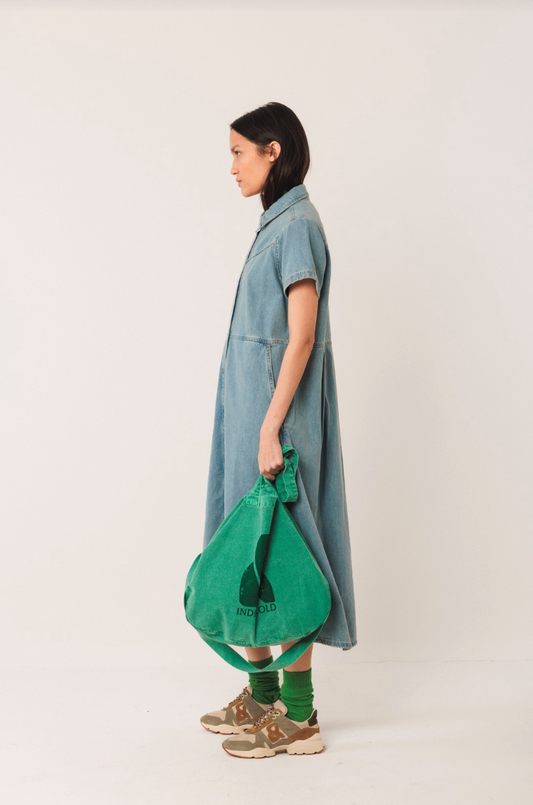 Indi & Cold - Denim Shirt Dress - Light Wash