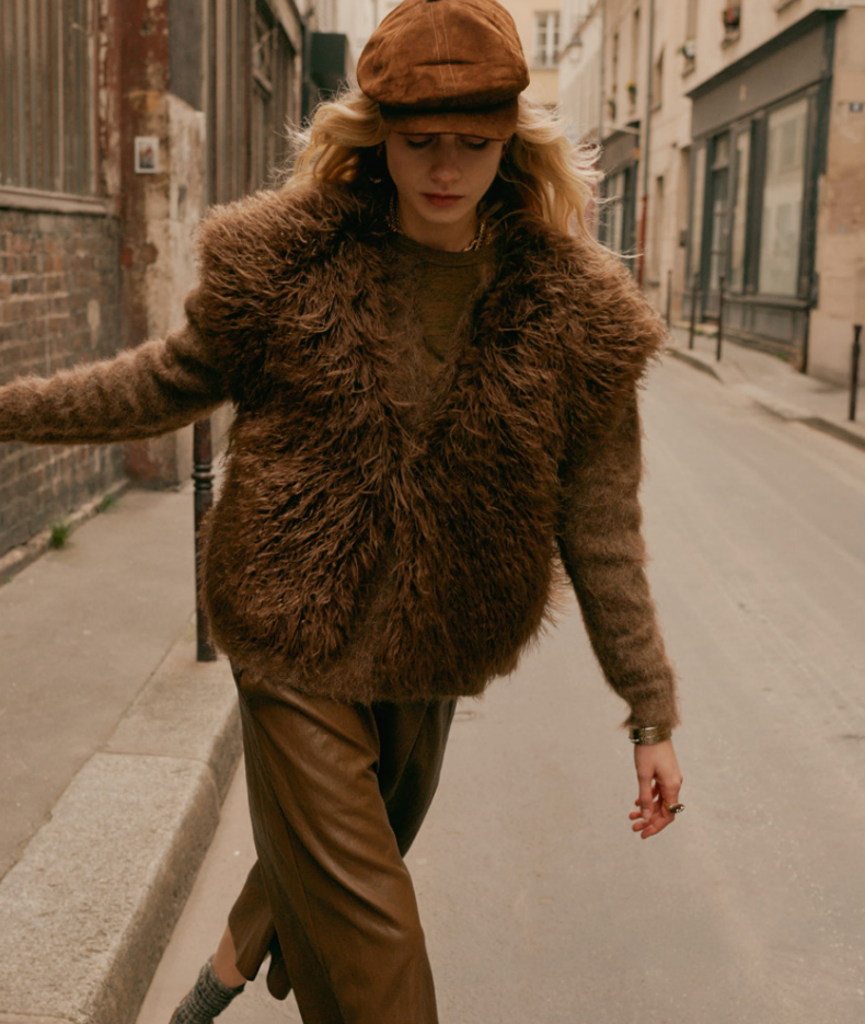 Summum - Vest Luxury Faux Fur - Sepia Brown